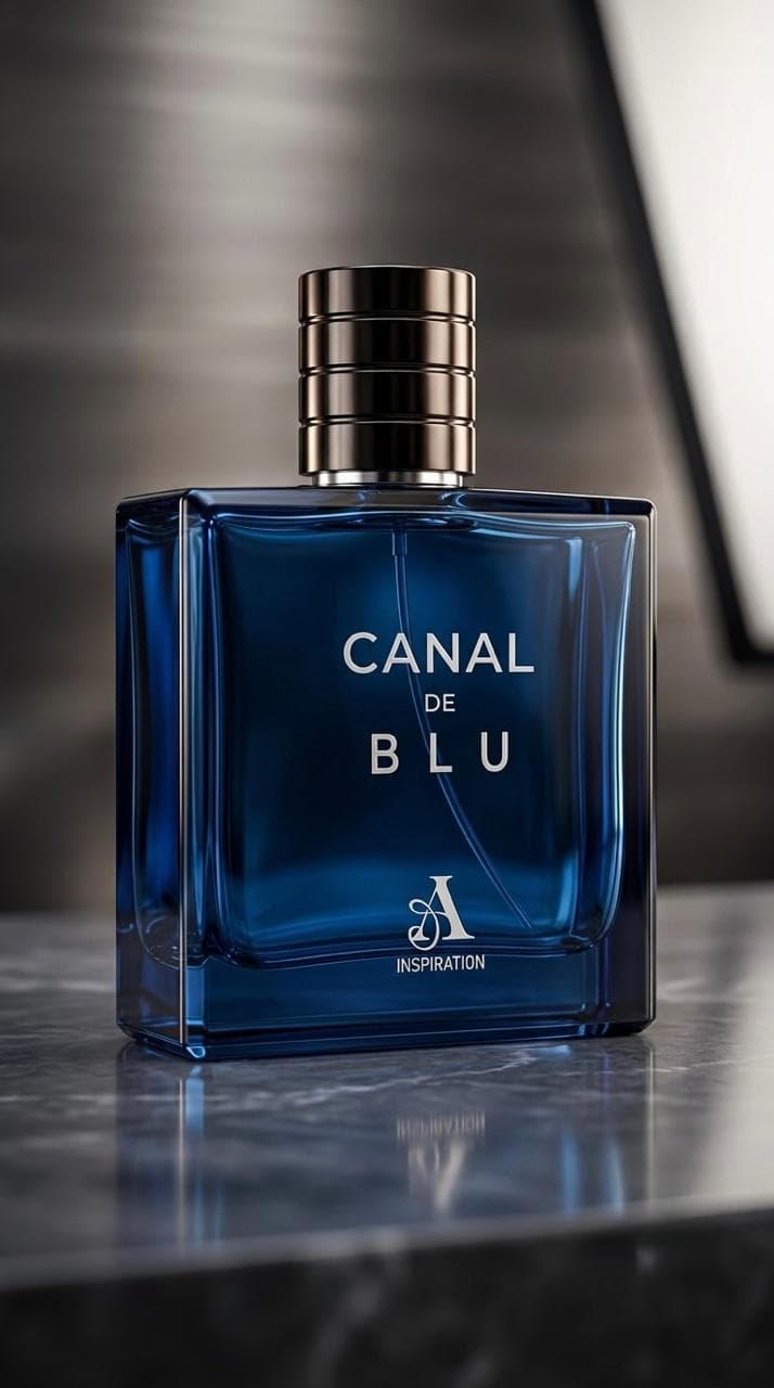 CANAL DE BLU perfume bottle, 100ml Male fragrance, barcode 6293660011552, Inspiration by Watan.